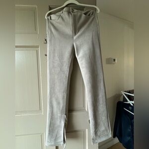 Zara slim faux suede flare pants